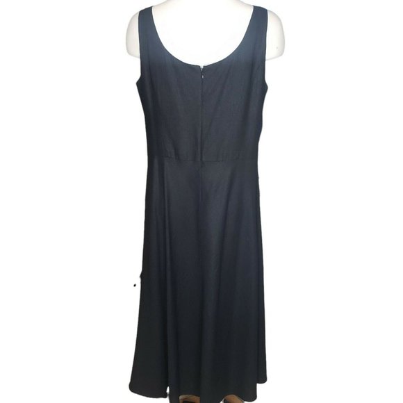 Jessica Howard W Sleeveless Fit N Flare Dress Linen Blend S 14 - Picture 2 of 10